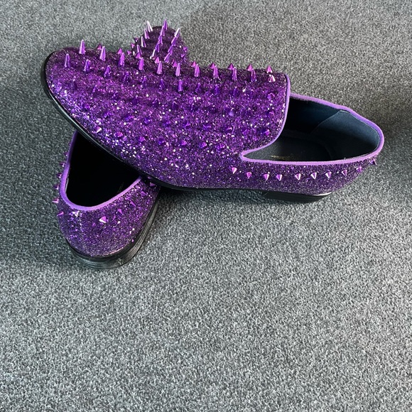 Enzo Purple Spiked Loafers. Men’s size 10.5. Worn once for Prom. - Picture 2 of 4